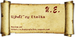 Ujházy Etelka névjegykártya